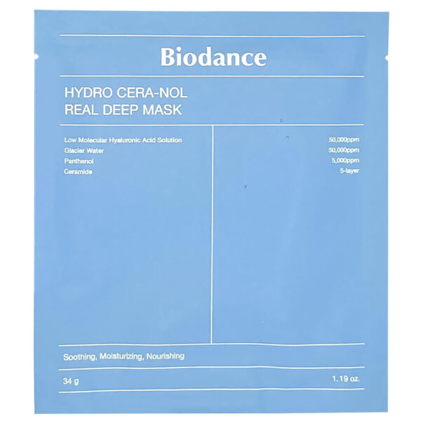 Biodance Hydro Cera-Nol Real Deep Mask - Kosteuttava ja Ravitseva Naamio