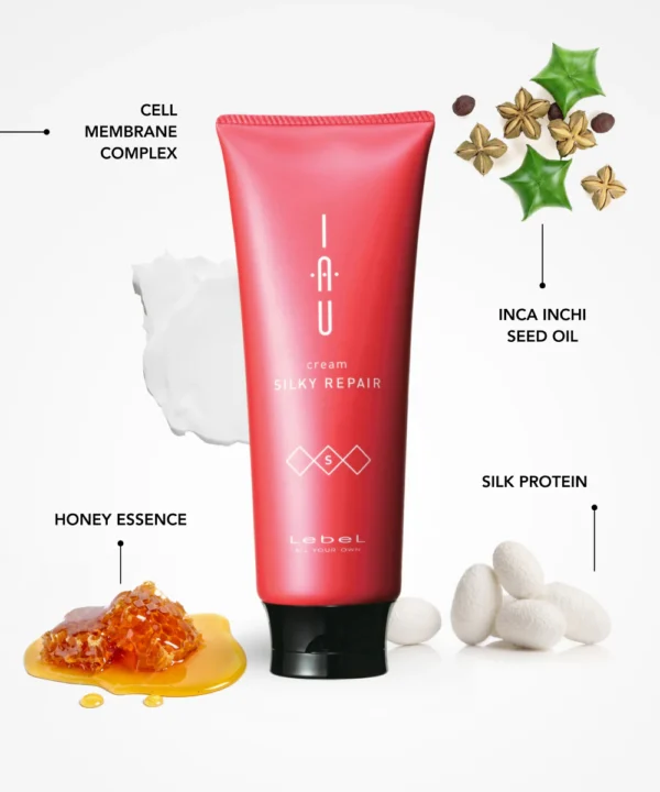 Korjaava Balsami Heikentyneille Hiuksille Lebel IAU Silky Repair Cream - Image 3