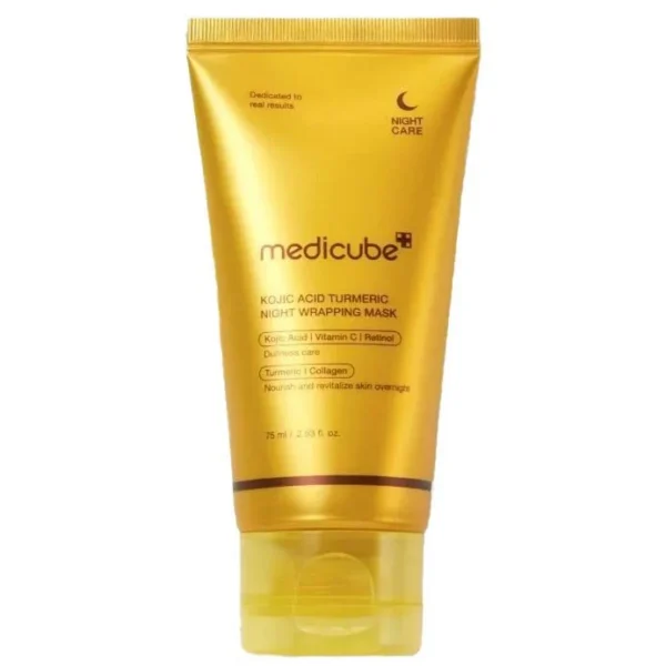 Kuorittava Naamio Ihon Kirkastamiseen ja Sävyn Tasoittamiseen Medicube Kojic Acid Turmeric Night Mask 75ml