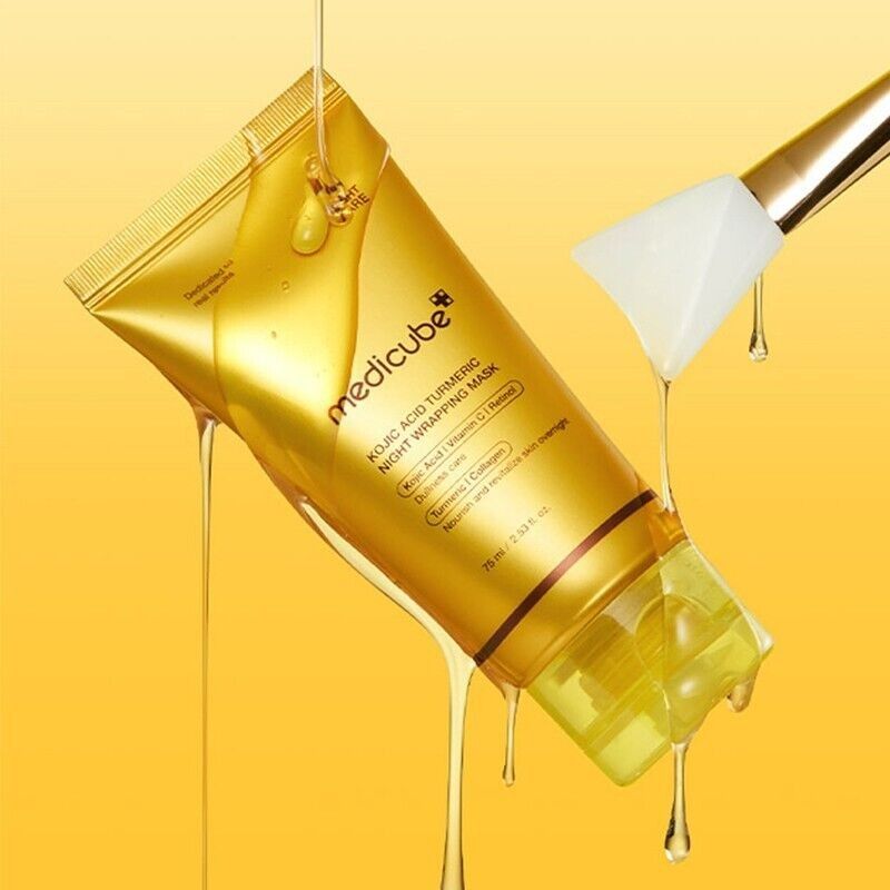 Korean Skincare Medicube Kojic Acid Turmeric Night Wrapping Mask