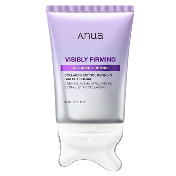 Kiinteyttävä Retinolivoide Gua Sha -Applikaattorilla ANUA Visibly Firming Collagen Retinol Refining Gua Sha Cream 80ml