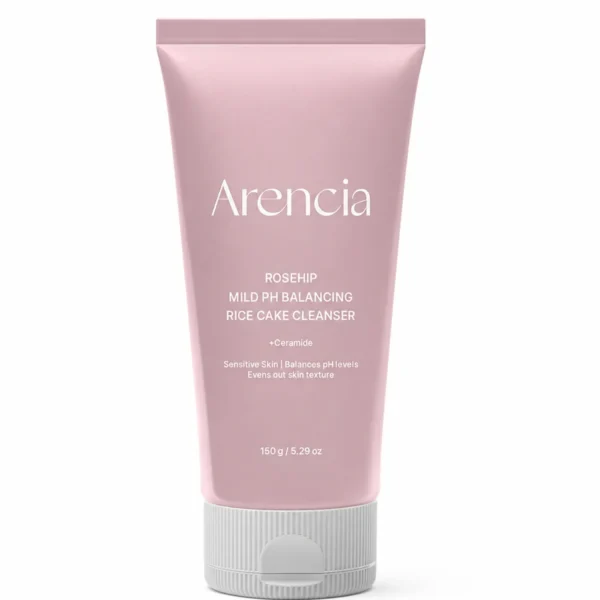 3-in-1-Puhdistusvaahto Kuivalle Iholle Arencia Rosehip Mild pH Balancing Rice Cake Cleanser 150g | Healthyskin.ee
