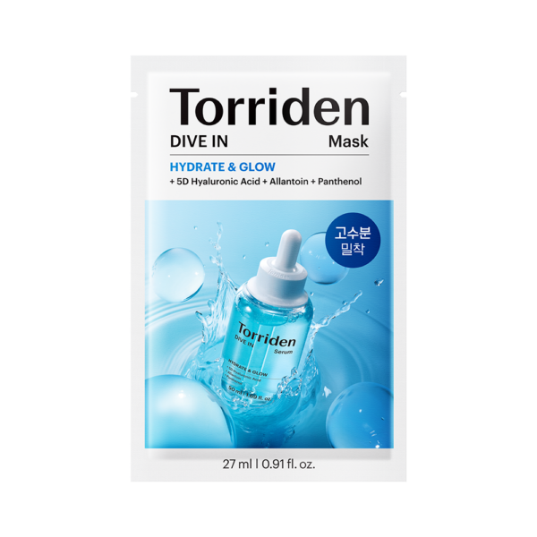 Kosteuttava Hyaluronihappomaski Torriden Dive In Hydrate & Glow Mask | Healthyskin.ee