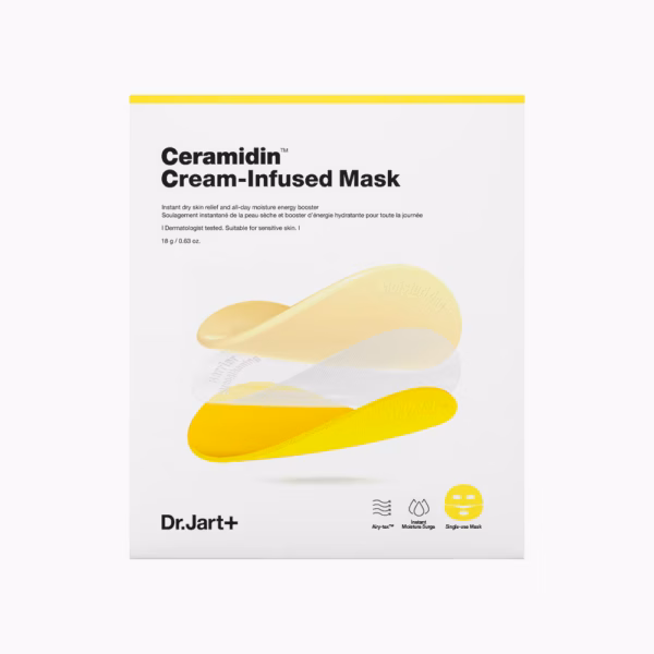 Kermainen Kangasnaamio Kuivalle Iholle Dr. Jart+ Ceramidin Cream-Infused Mask | Healthyskin.fi