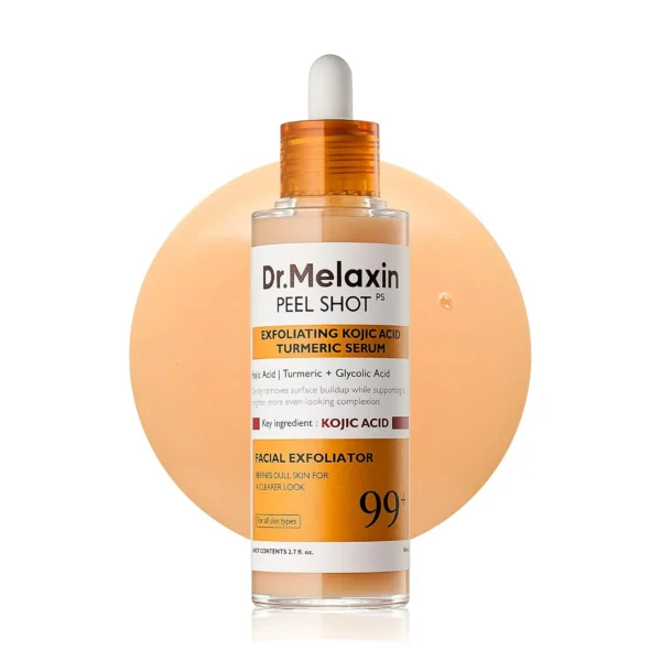 Kuoriva Seerumi Tasaisempaan Ihonsävyyn Dr.Melaxin Peel Shot Kojic Acid Turmeric Serum 80ml | Healthyskin.fi
