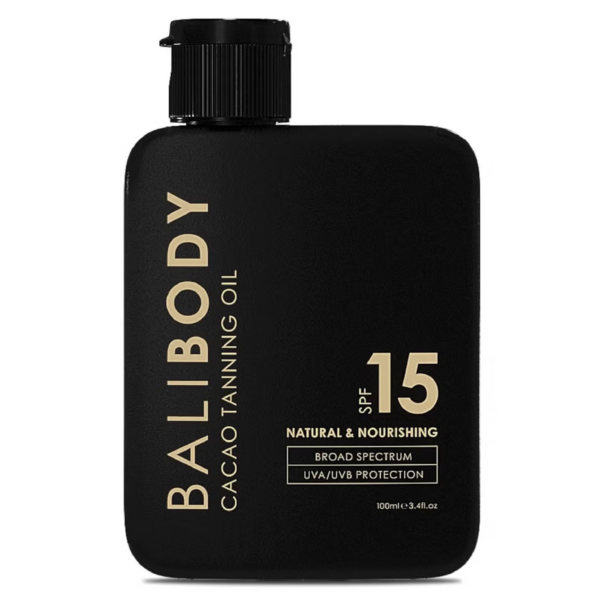 Rusketusöljy Kaakaolla Bali Body Cacao Tanning Oil 15 SPF 100ml | Healthyskin.fi
