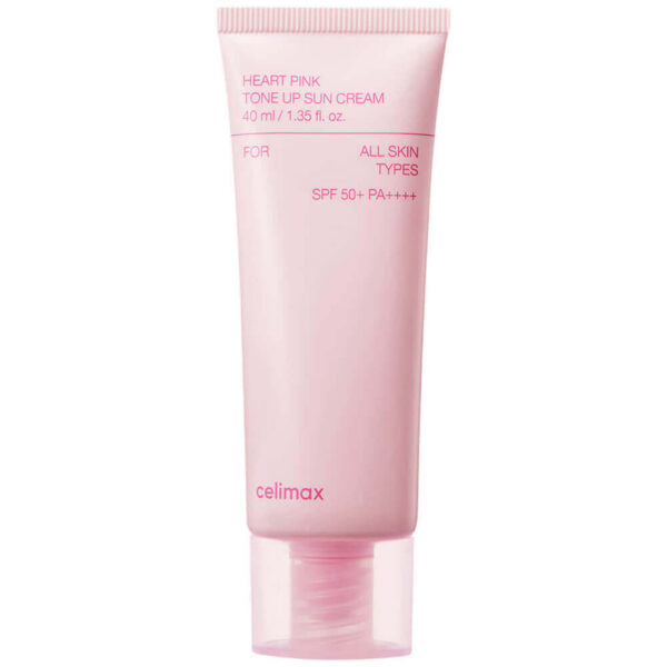 Ihonsävyä Tasoittava Aurinkosuojavoide Celimax Heart Pink Tone Up Sun Cream SPF50+ PA++++ 40ml | Healthyskin.fi