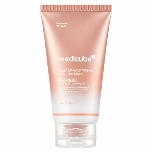 Ihon Sävyä Tasoittava Kalvonaamio Medicube Collagen Milk Toning Wrapping Mask 75ml | Healthyskin.ee