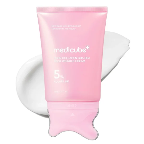 Kiinteyttävä Kaula- ja Dekolteevoide Medicube PDRN Collagen Gua Sha Neck Wrinkle Cream 90g | Healthyskin.ee